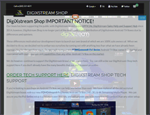 Tablet Screenshot of digixstreamshop.com